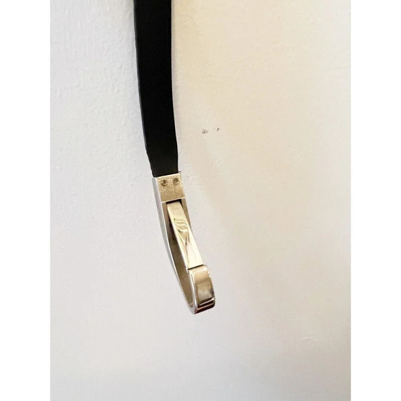 Sandy Duftler Designs Belt 34 M Embossed Leather Black Silver Buckle 5613 USA - Picture 9 of 10